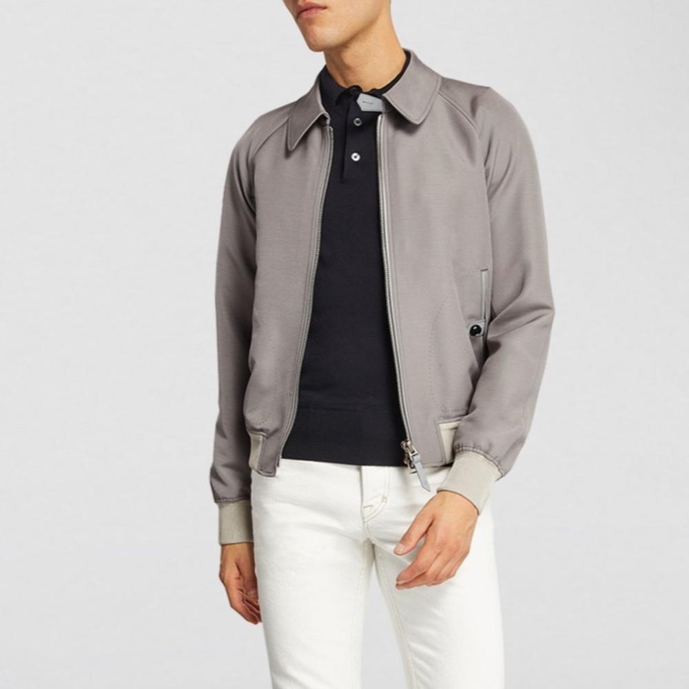 Tom Ford Men’s Bomber Jacket in Silver